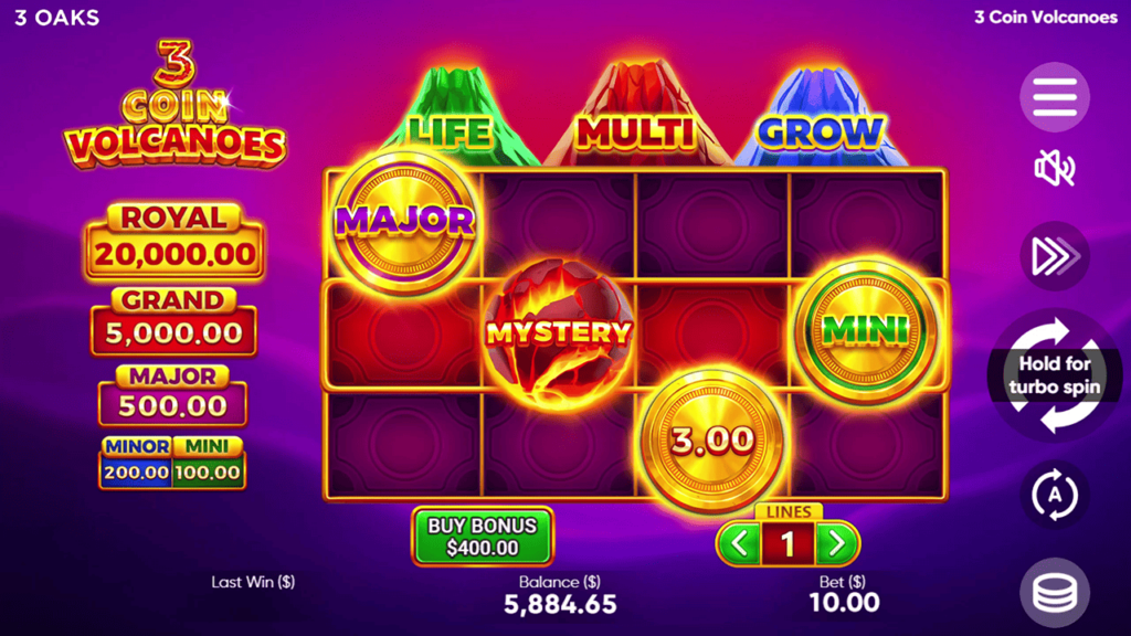 3 Coin Volcanoes Spielverlauf 1 Red Casino