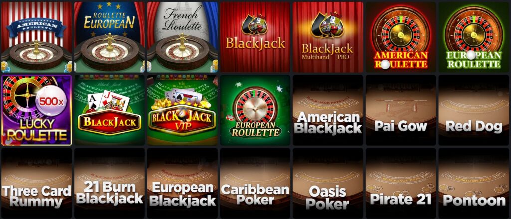 Table Games 1Red Casino